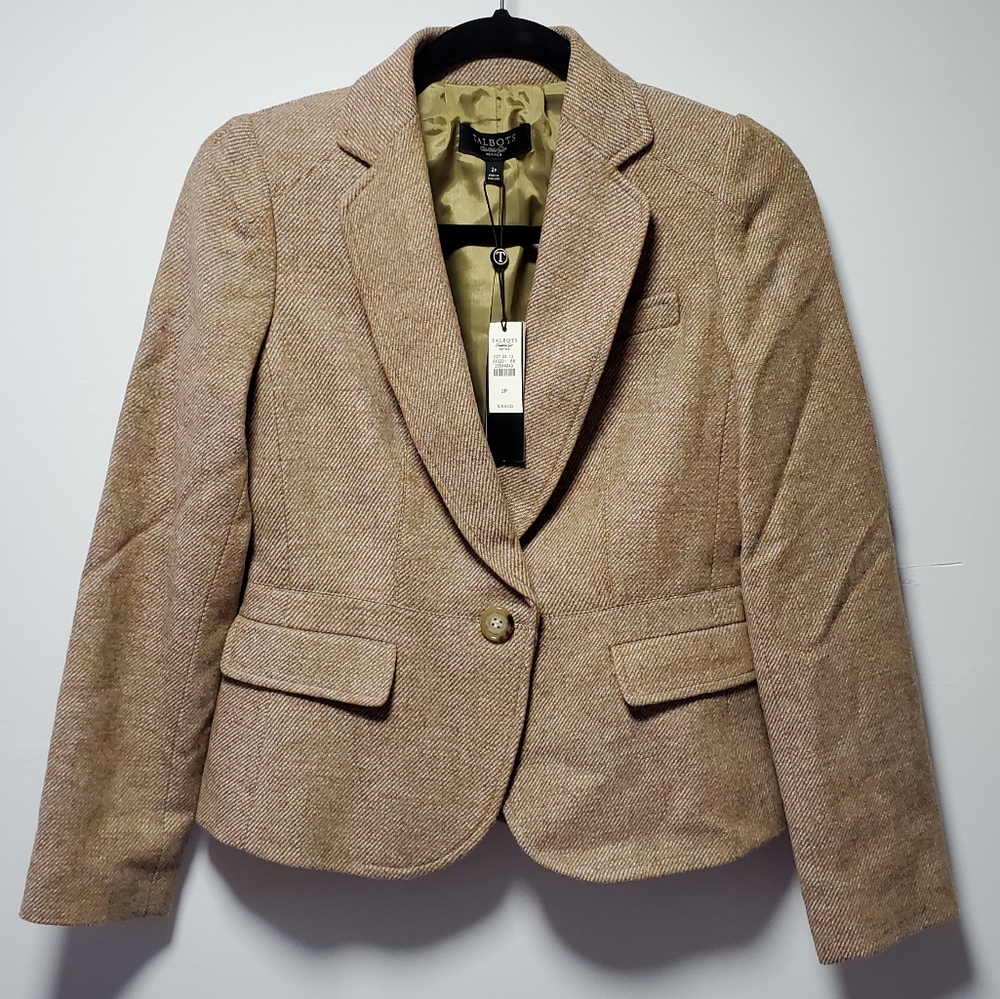 NWT Talbots Wool Blend Suit Jacket Kate Fit 2P